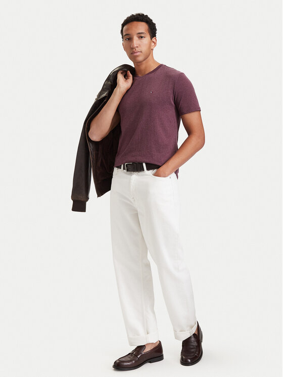 Tommy Jeans Tommy Jeans Camiseta Jaspe DM0DM20363 Violeta Slim Fit