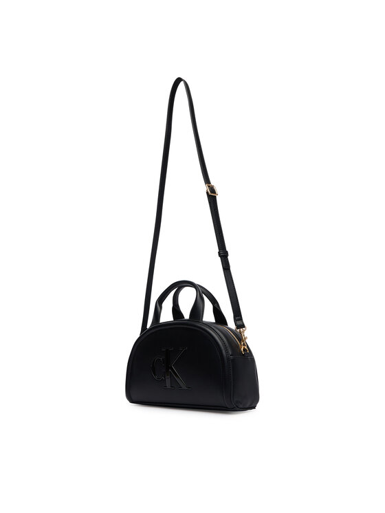 Calvin Klein Дамска чанта Calvin Klein Bold Ck Dome Crossbody LV04F3895G Черен