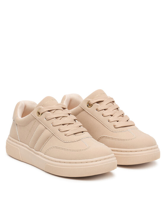 Tommy Hilfiger Сникърси Tommy Hilfiger Low Cut Lace-Up Sneaker T3A9-35086-0315 S Светлобежов