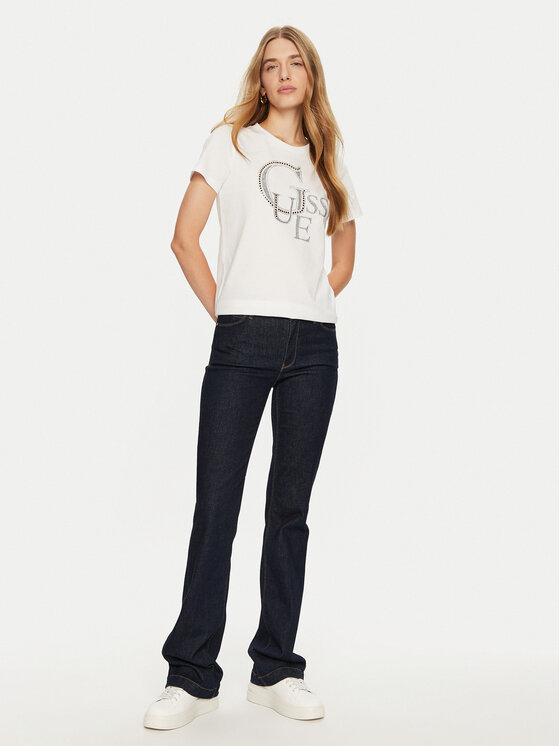 Guess Guess T-shirt W4BI16 I3Z14 Bijela Regular Fit