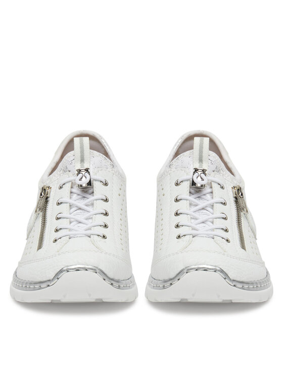 Rieker Sneakersy Rieker L3296-82 Bílá