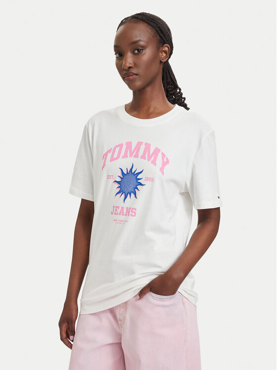 Tommy Jeans Tommy Jeans Camiseta Novelty DW0DW23159 Blanco Relaxed Fit