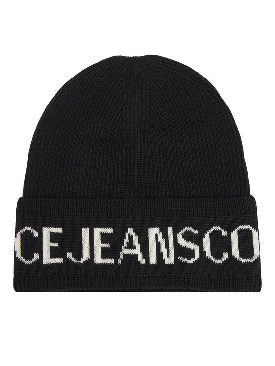 Versace Jeans Couture Шапкa Versace Jeans Couture Big Beanie 79YAZK40 Чорний