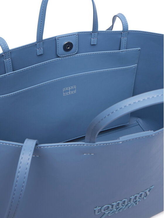 Tommy Jeans Geantă Tommy Jeans Tjw Must Tote AW0AW19051 Albastru deschis