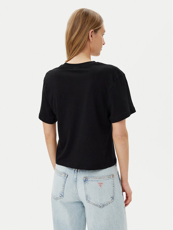 Guess Guess Футболка V5GI09 K9RM1 Чорний Regular Fit