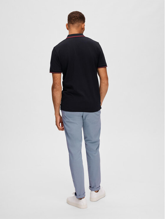 Selected Homme Selected Homme Polo marškinėliai 16087840 Juoda Regular Fit