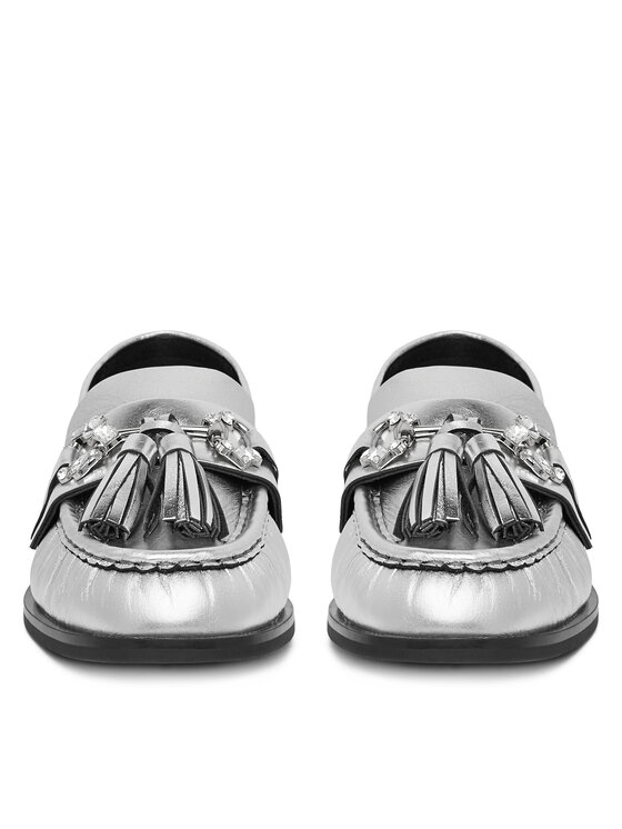 Eva Minge Loafersy Eva Minge PETUNIA-V1792-335-1 Srebrny