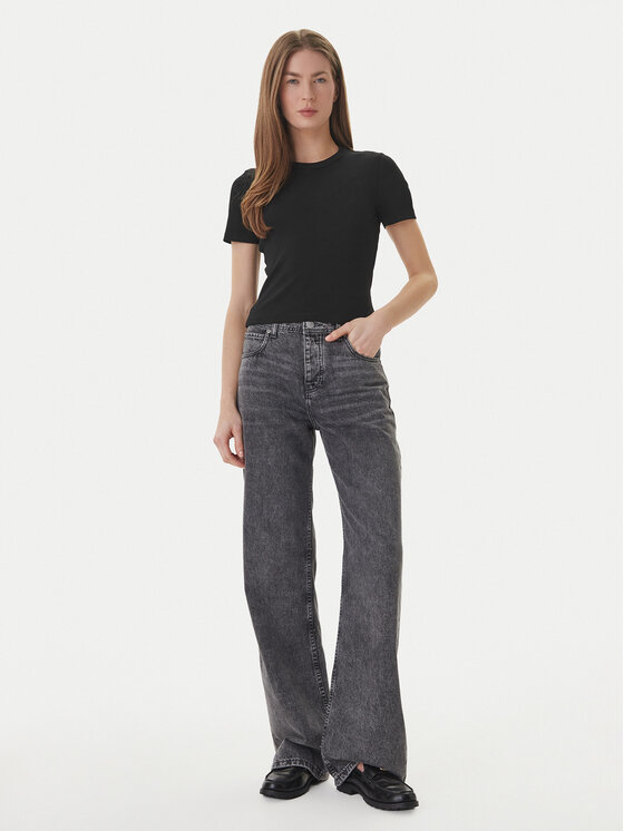 ONLY ONLY Camiseta Val 15339774 Negro Slim Fit