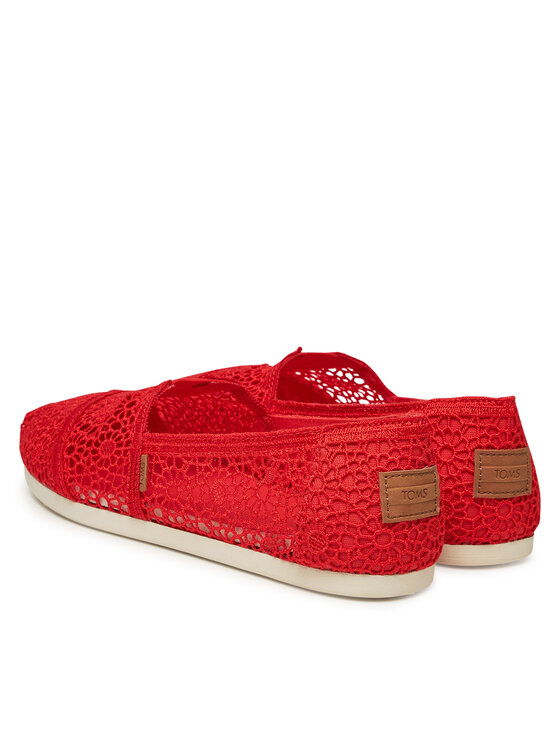 Toms Poltopánky Toms Alpargata Classic 10021935 Červená