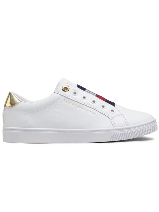 Tommy Hilfiger Superge Tommy Hilfiger Th Elastic Slip On Sneaker FW0FW05546 Bela