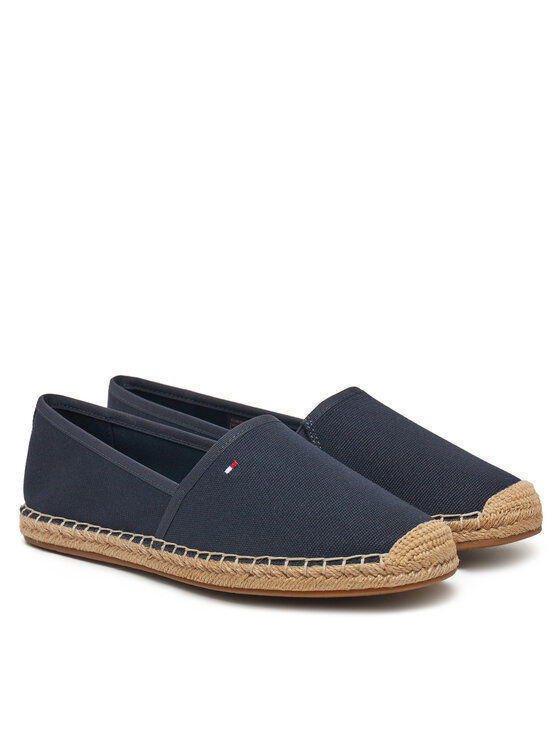 Tommy Hilfiger Espadrilles Tommy Hilfiger Flag Canvas Espadrille FW0FW08541 Tumši zils