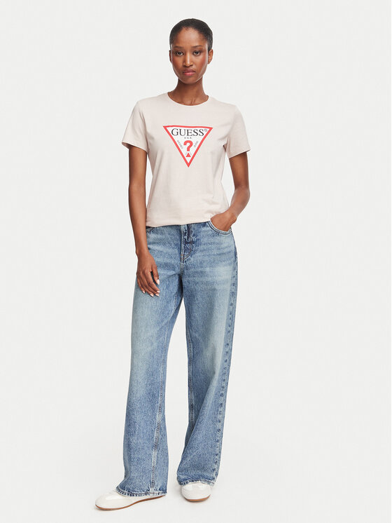 Guess Guess Camiseta W1YI1B I3Z14 Rosa claro Regular Fit