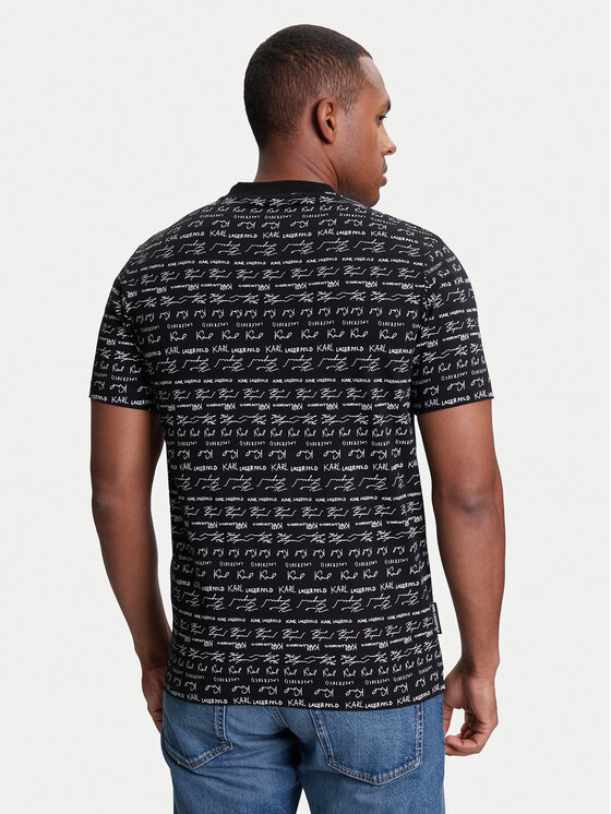 KARL LAGERFELD KARL LAGERFELD Marškinėliai 755040 553225 Juoda Regular Fit