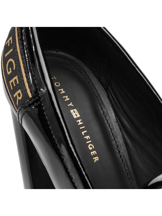 Tommy Hilfiger Pusbačiai Tommy Hilfiger Iconic Patent Loafer FW0FW04003 Juoda