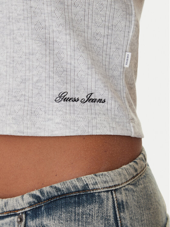 Guess Jeans Guess Jeans Top W6GPB5 KG372 Gris Regular Fit