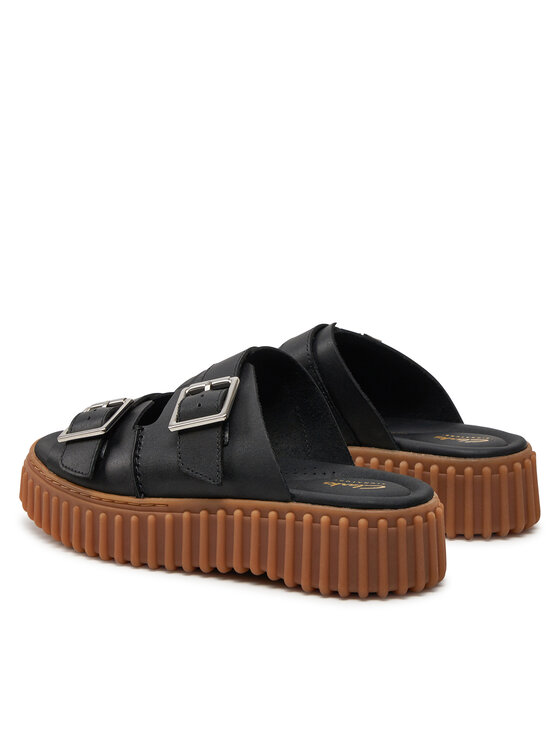 Clarks Nazouváky Clarks Torhill Slide 26176428 Černá