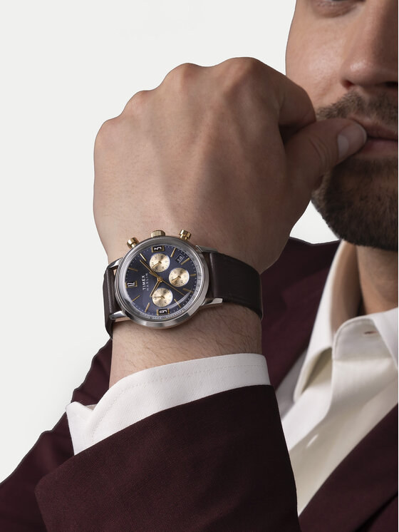 Timex Pulkstenis Timex Marlin® Quartz Chronograph TW2W60400 Melns