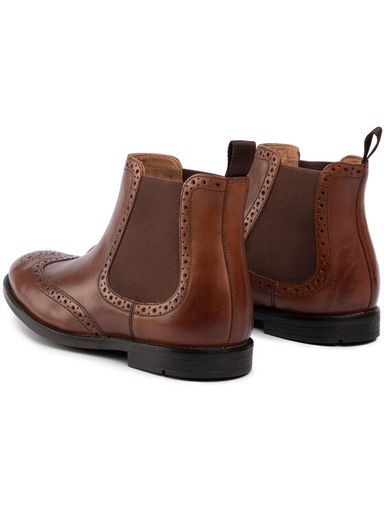 Clarks Členková obuv s elastickým prvkom Clarks Ronnie Top 261449277 Hnedá