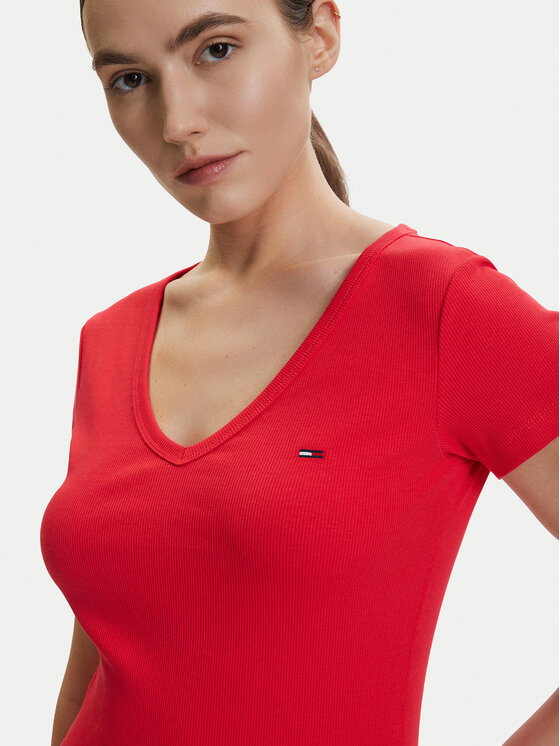 Tommy Jeans Tommy Jeans Camiseta DW0DW17385 Rojo Slim Fit