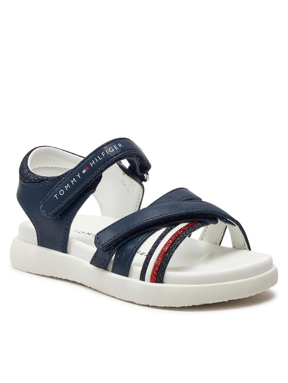Tommy Hilfiger Sandale Tommy Hilfiger Strippes Velcro Sanadal T1A2-33234-0326 S Bleumarin