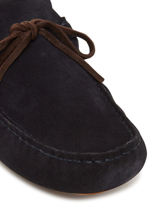 Tommy Hilfiger Mokasíny Tommy Hilfiger Hilfiger Folded Suede Driver FM0FM05385 Tmavomodrá