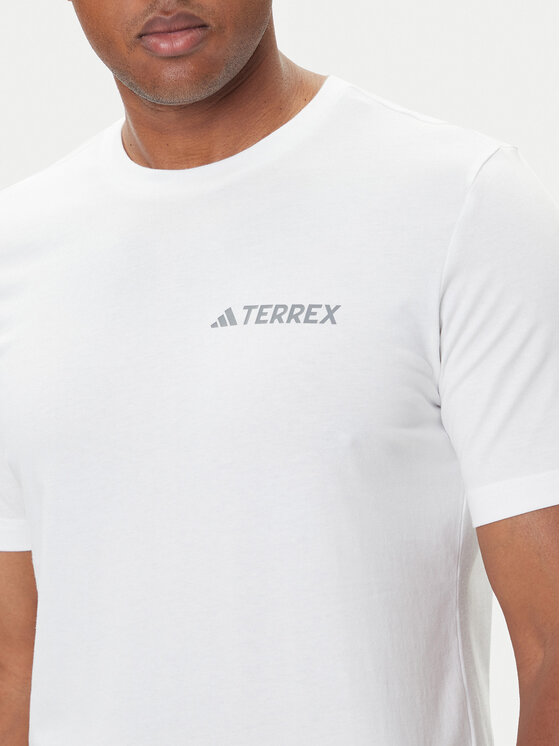 adidas adidas Футболка Terrex Graphic JW3559 Білий Regular Fit