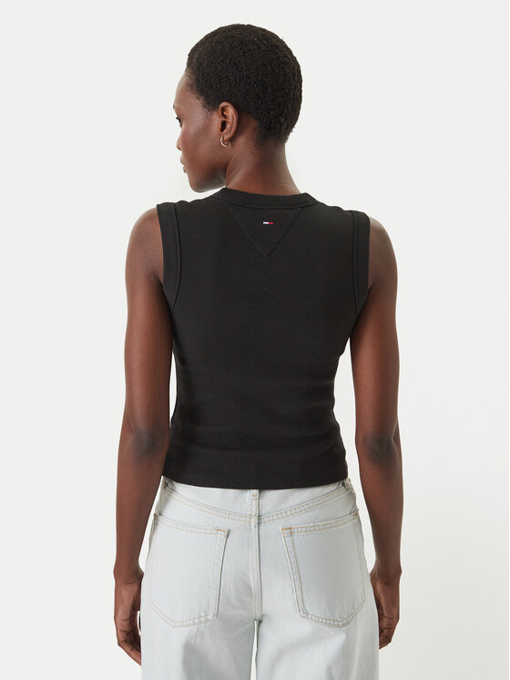 Tommy Jeans Tommy Jeans Top DW0DW22577 Negro Slim Fit