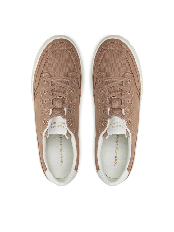 Tommy Hilfiger Sneakersy Tommy Hilfiger Essential Vulc Textile Sneaker FW0FW08323 Béžová