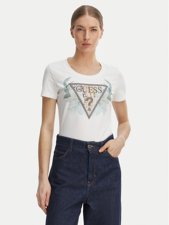 Guess Guess Camiseta W6GI12 K3027 Blanco Regular Fit