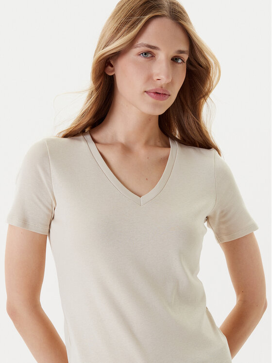 United Colors Of Benetton United Colors Of Benetton T-Shirt 3GA2E4230 Μπεζ Regular Fit