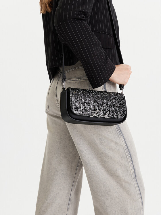 KARL LAGERFELD Kabelka KARL LAGERFELD A4W30040 Černá