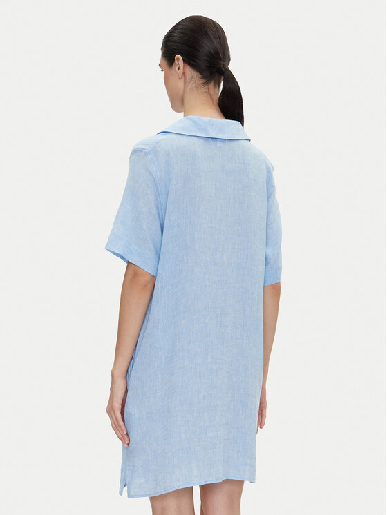 DKNY DKNY Camicia da notte YI30054 Celeste Relaxed Fit