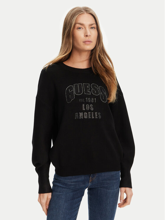 Guess Guess Jersey W5YR26 Z26I2 Negro Regular Fit