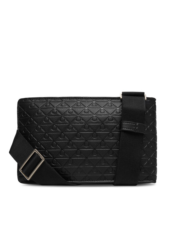 Calvin Klein Crossover torbica Calvin Klein Emblem Aop Emboss Square Sling LV04D3277G Crna
