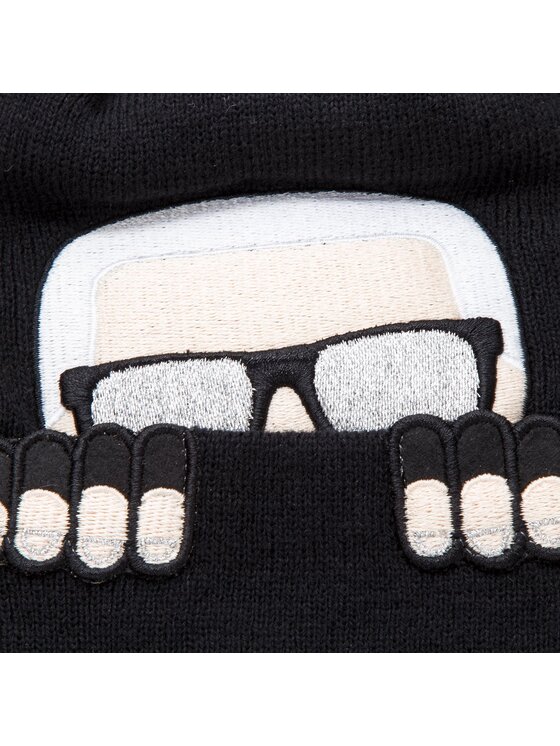 KARL LAGERFELD Čepice KARL LAGERFELD K/Ikonik Beanie 86KW3407 Černá