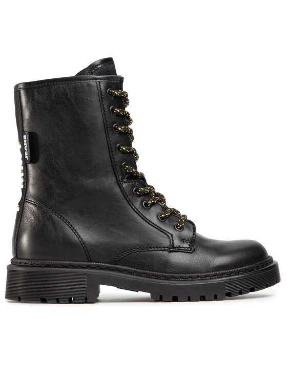 Tommy Jeans Trapper stila apavi Tommy Jeans Double Detail Lace Up Boot EN0EN01094 Melns