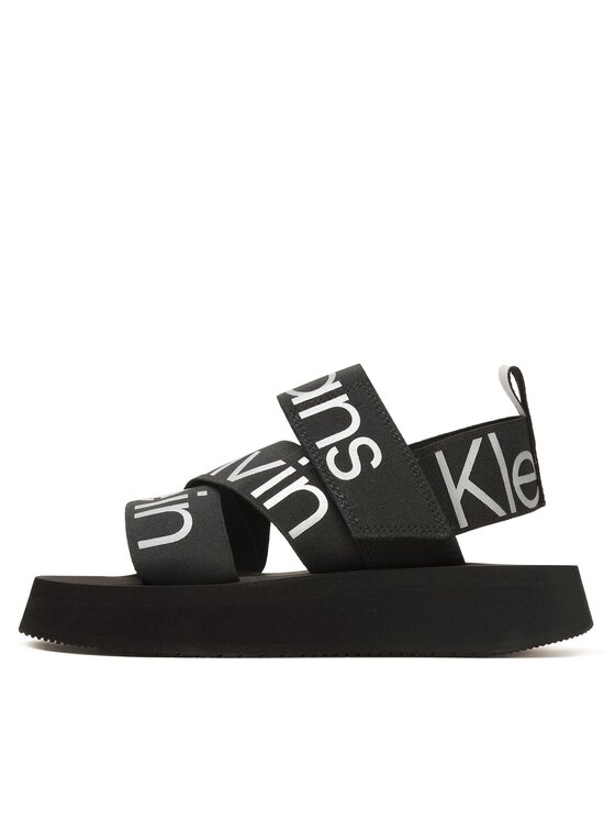 Calvin Klein Jeans Basutės Calvin Klein Jeans Prefersato Sandal Webb YW0YW01071 Juoda