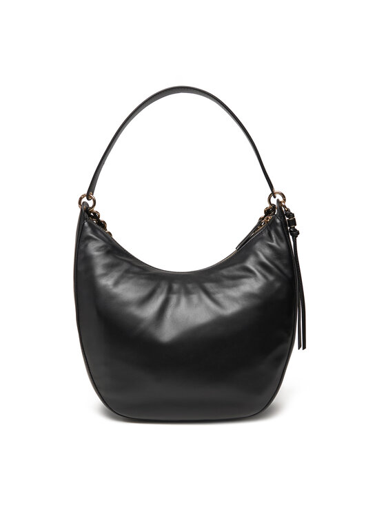Tommy Hilfiger Borsetta Tommy Hilfiger Moon Leather Hobo AW0AW17468 Nero