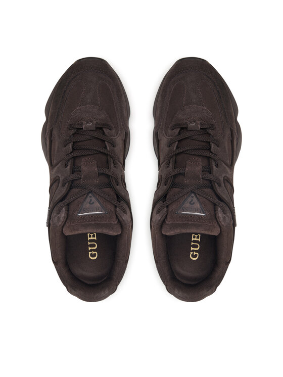 Guess Sneakersy Guess FLFCOL SUE12 Brązowy ciemny