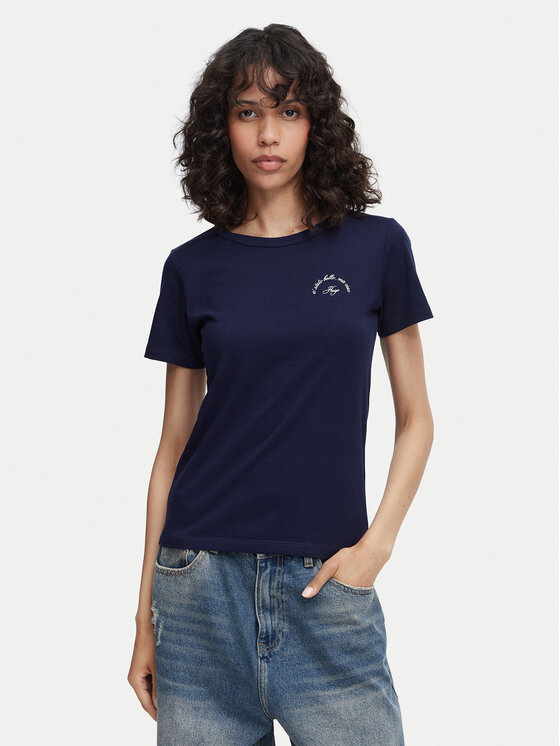 HUGO HUGO Camiseta Deloris 5 50571074 Azul marino Regular Fit