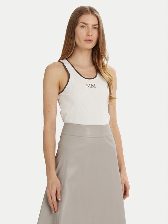 Max Mara Leisure Max Mara Leisure Топ Sax 2516941027 Білий Slim Fit