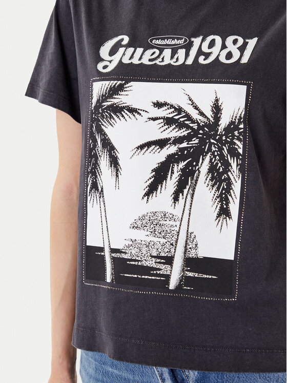 Guess Guess Футболка W5YI17 I3Z14 Сірий Regular Fit