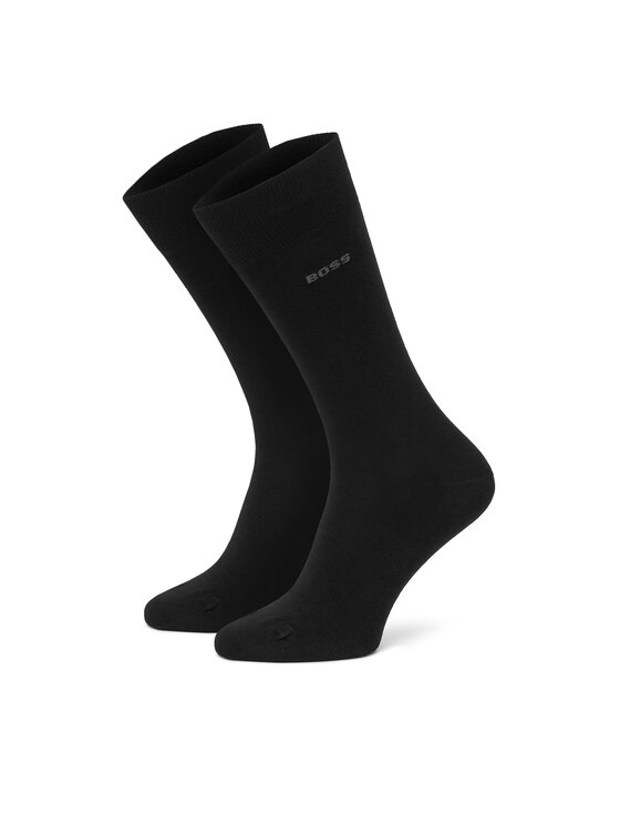 Para gładkich skarpet ustawiona pod kątem, widok boczny.