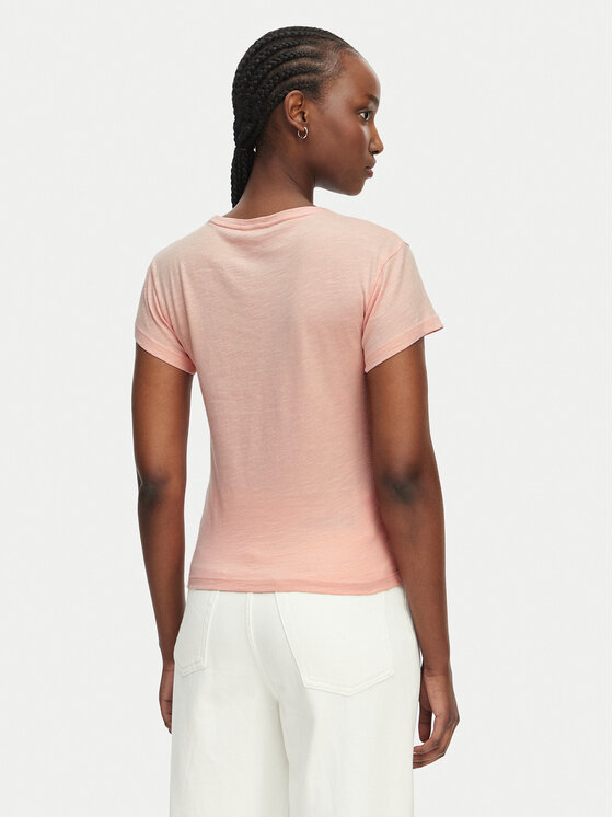 Tommy Hilfiger Tommy Hilfiger Camiseta WW0WW48702 Rosa claro Slim Fit