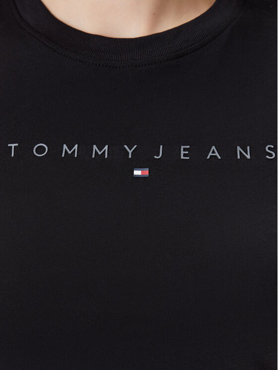 Tommy Jeans Tommy Jeans Majica Tonal Linear DW0DW20315 Črna Slim Fit