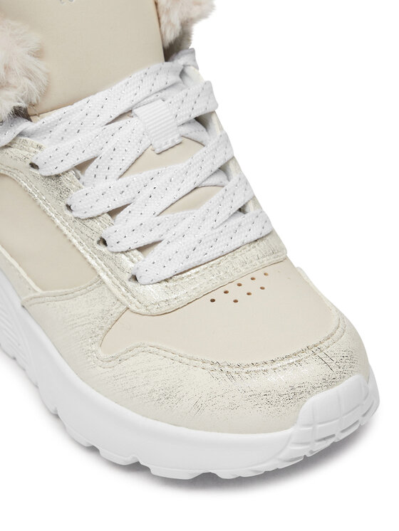 Skechers Īsie zābaki Skechers Uno Lite - Comfurt Collar 310396L/NAT Écru