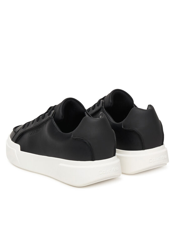 Calvin Klein Zapatillas Calvin Klein Chunky Cupsole Lace Up Lth Pinch YM0YM01454 Negro