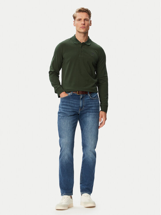 Beverly Hills Polo Club Beverly Hills Polo Club Polo P-SS26M-P424125BTGR Verde oscuro Regular Fit