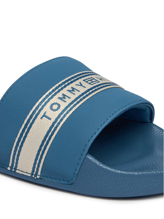 Tommy Hilfiger Šľapky Tommy Hilfiger Logo Tape Webbing FW0FW09359 Modrá