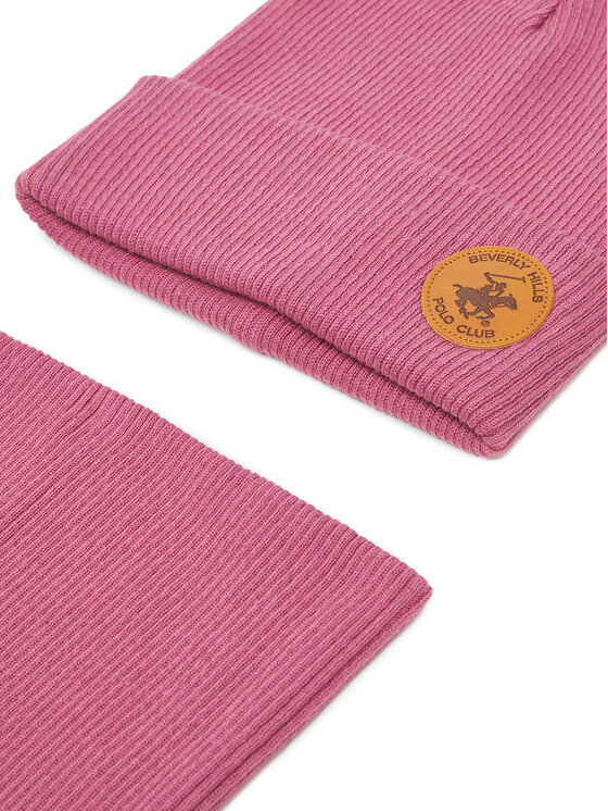 Beverly Hills Polo Club Set: gorro y bufanda de tubo Beverly Hills Polo Club CEO-BHPC-ACCCS-02 Rosa